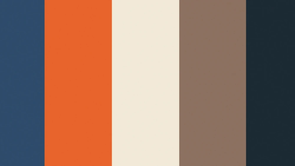 Palette de couleurs extraite d'une photographie, illustration HueBox